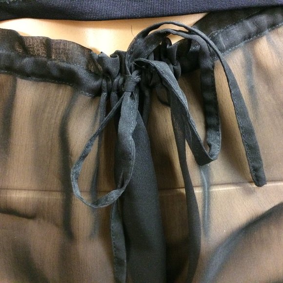 😍Vintage! Black Sheer Lingerie Jacket and Matching Pants Size Small - Picture 13 of 16